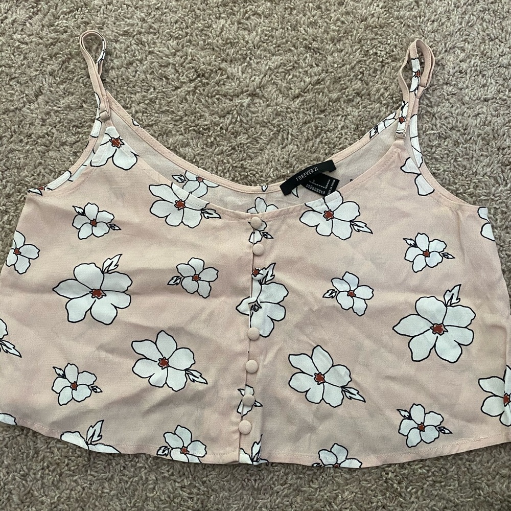 Forever 21 Pink Floral Tank